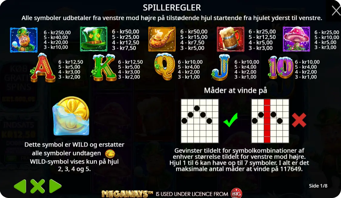 Wilds, bonusser og Free Spins