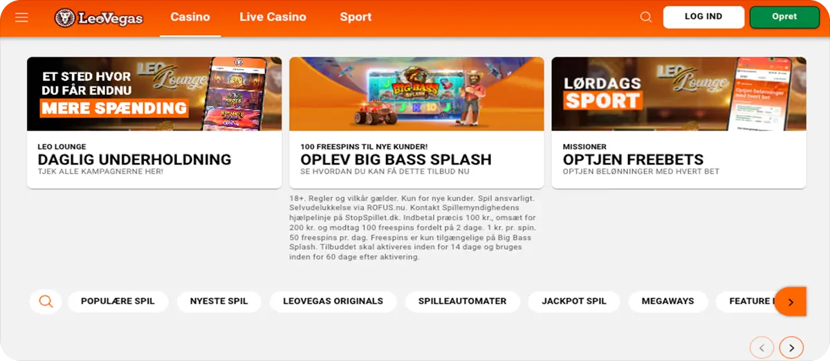 LeoVegas — 10 free spins hver tirsdag