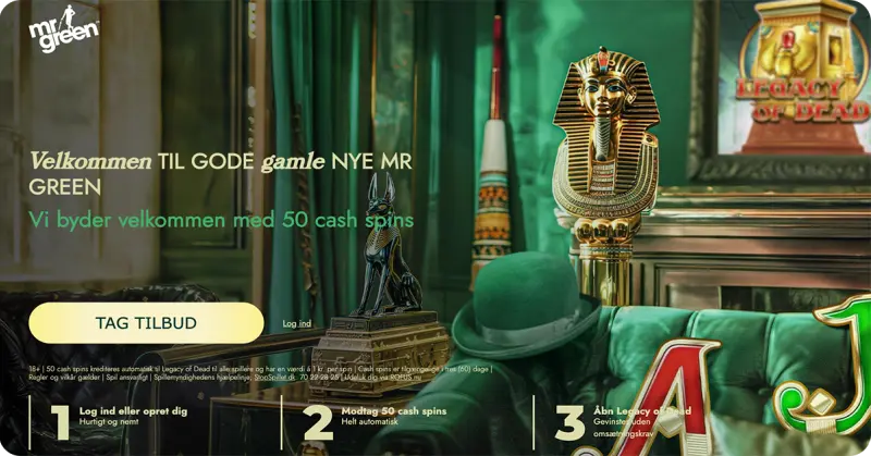 MrGreen - 50 cash spins til Legacy of Dead