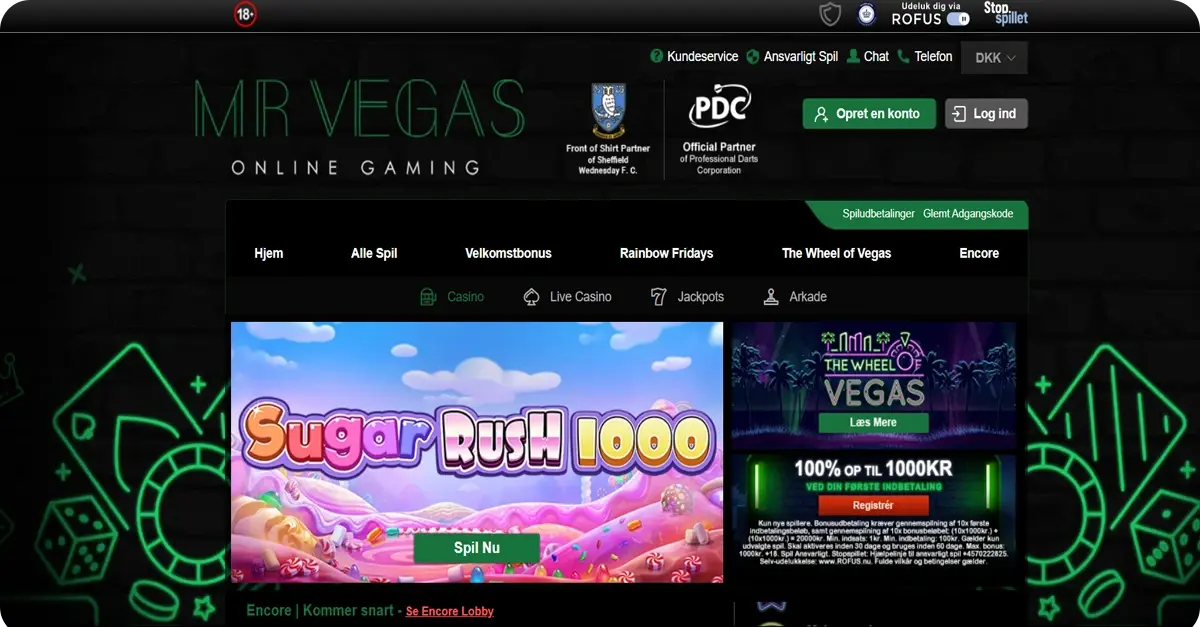 Mr Vegas casino tema