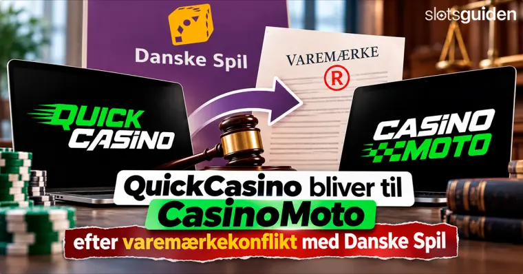 QuickCasino bliver til CasinoMoto efter forvirring med Danske Spil