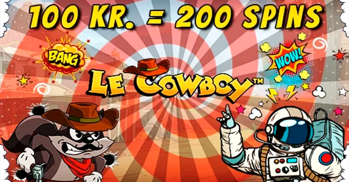 200 gratis spins til Le Cowboy