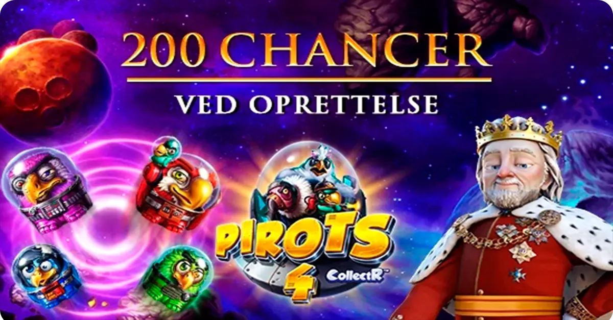 RoyalCasino — 200 gratis spins i dag til Pirots 4