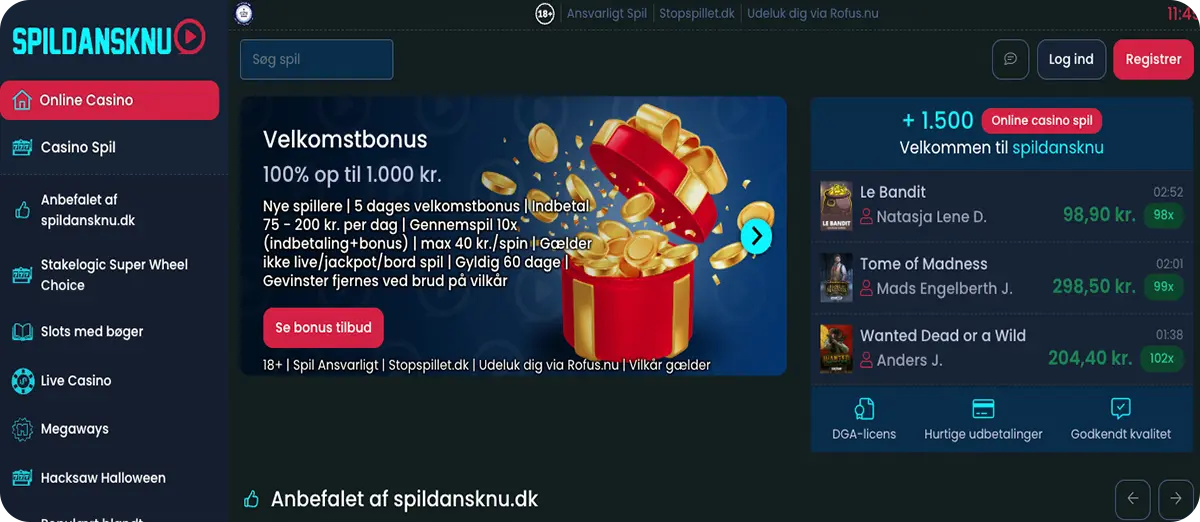 Spildansknu — Onsdags kampagne med mulighed for at vinde free spins