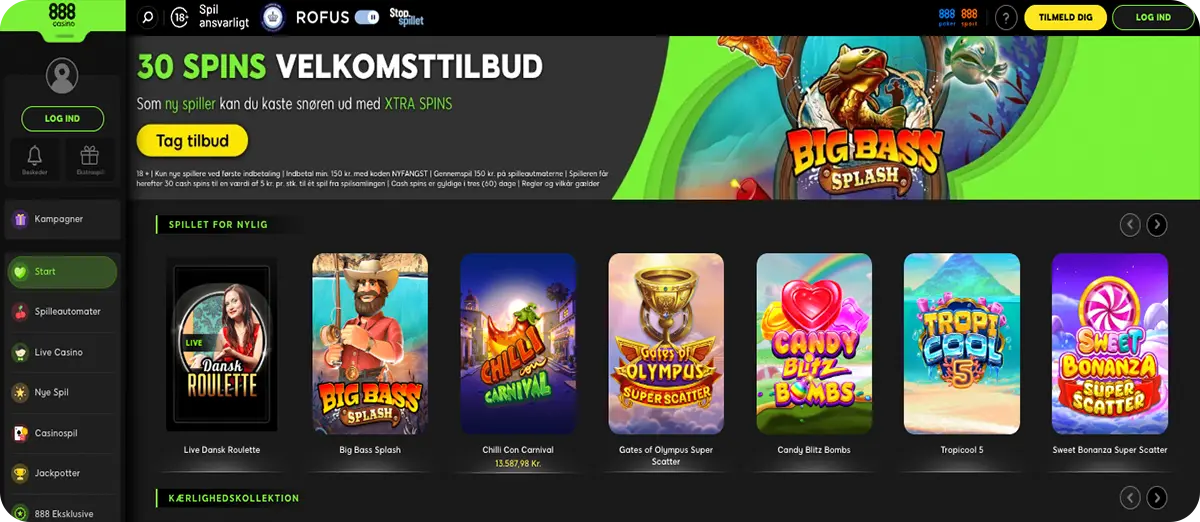 888Casino — Casino kampanger med tirsdags spins