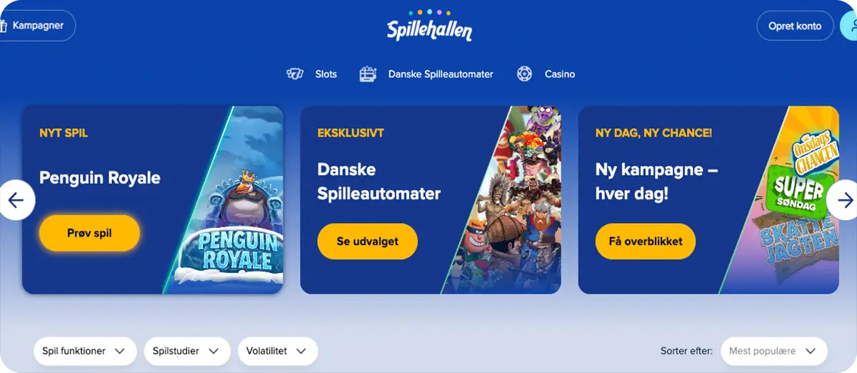Spillehallen — Deltag gratis i onsdags chancen og vind free spins