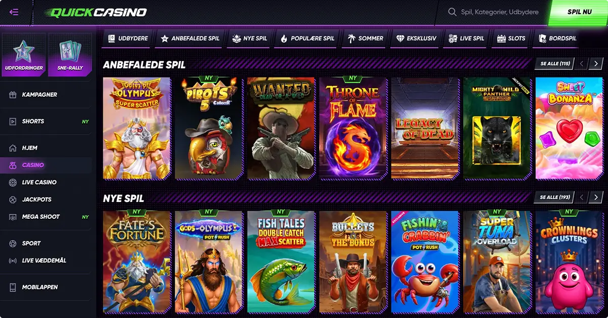 QuickCasino — Bedste online casino i Danmark