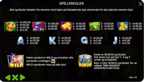 Bonusfunktioner og særlige symboler