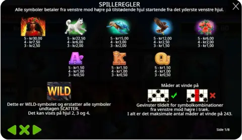 Funktioner, wilds og gratis spins