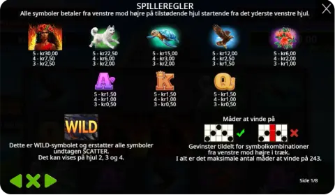 Funktioner, wilds og gratis spins