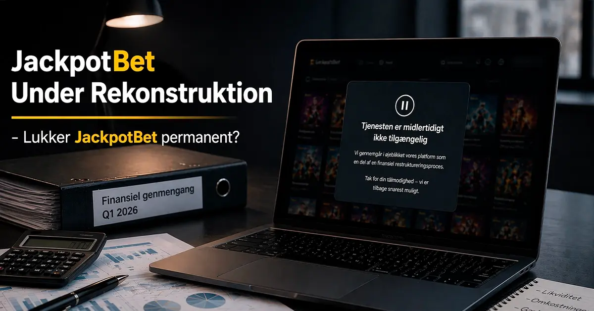 JackpotBet A/S Under Rekonstruktion