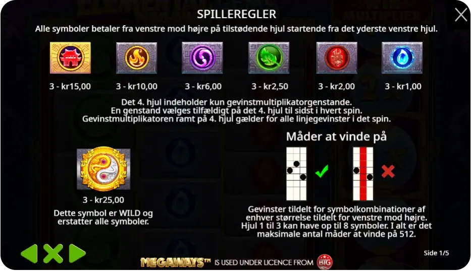 Wilds, bonusser og multiplikator – ingen free spins, men stadig spænding