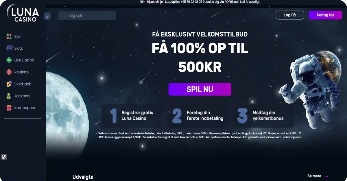 LunaCasino casino tema