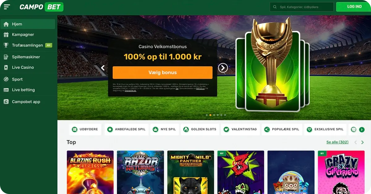 CampoBet - 100% op til 1.000 kr. ved oprettelse