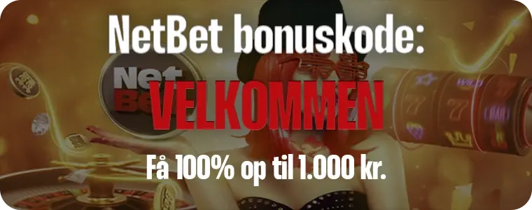NetBet bonuskode: VELKOMMEN