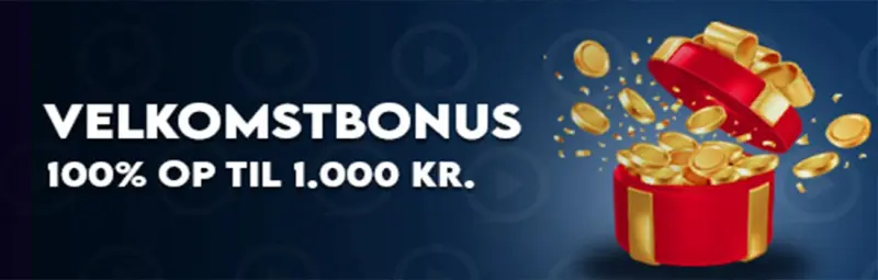 Spildansknu velkomstbonus - Få 1.000 kr. i indbetalingsbonus