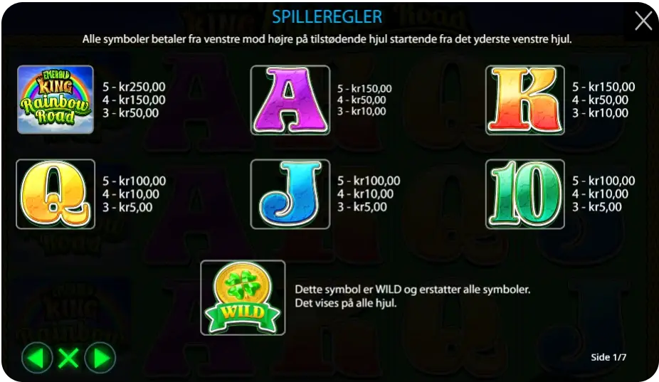 Wilds, funkcionshjul og Rainbow bonusrunder