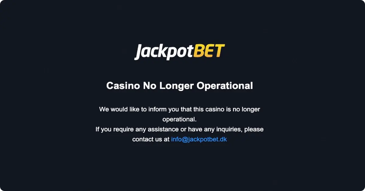 JackpotBet A/S Under Rekonstruktion - Lukker JackpotBet ned?