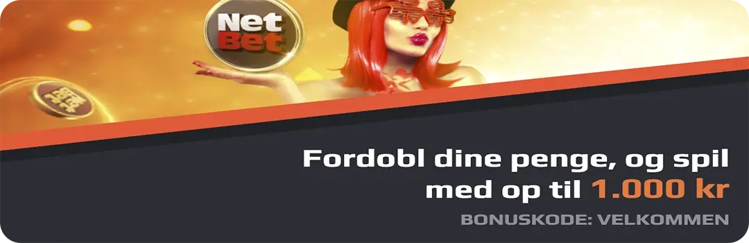 NetBet velkomstbonus med Paypal