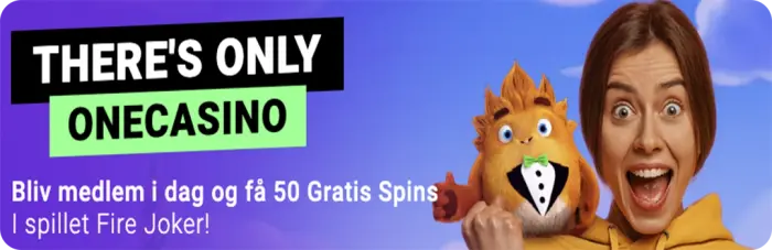 OneCasino - Velkomstbonus uden indbetaling