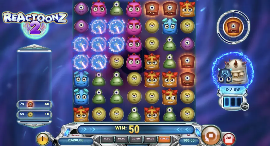 Reactoonz 2 spil online casino spilleautomat