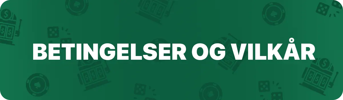 Betingelser og vilkår for mandags free spins