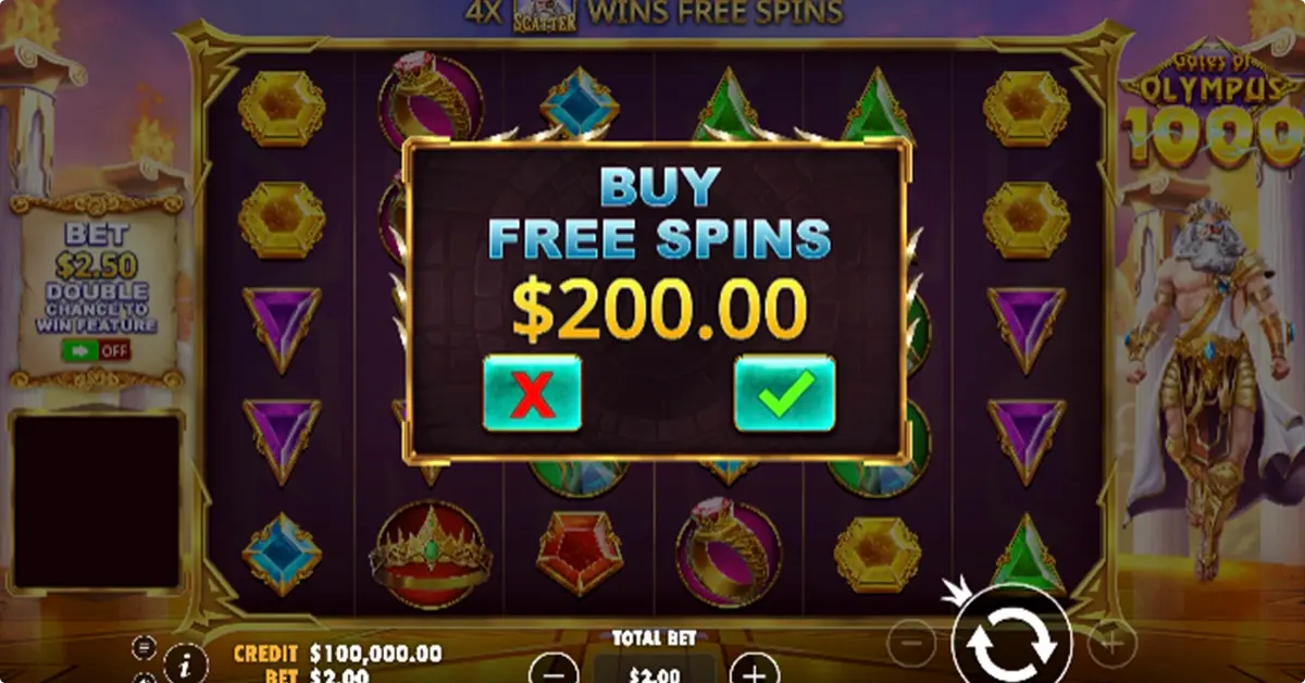 Slots med bonus køb - Gates of Olympus 1000