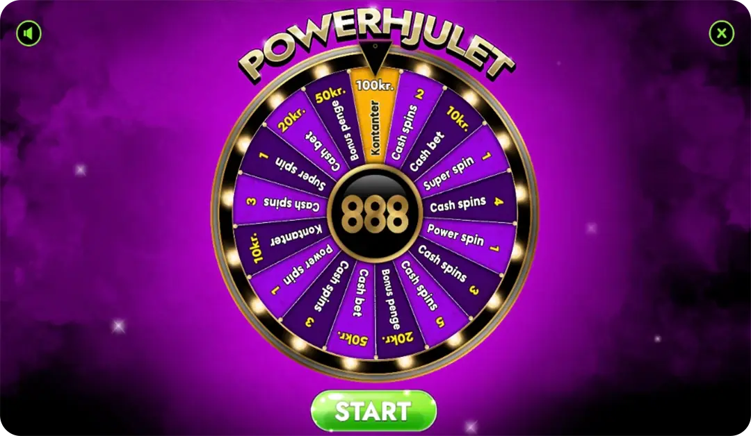888Casino – Spin Powerhjulet og vind kontanter, spins eller bonuspenge