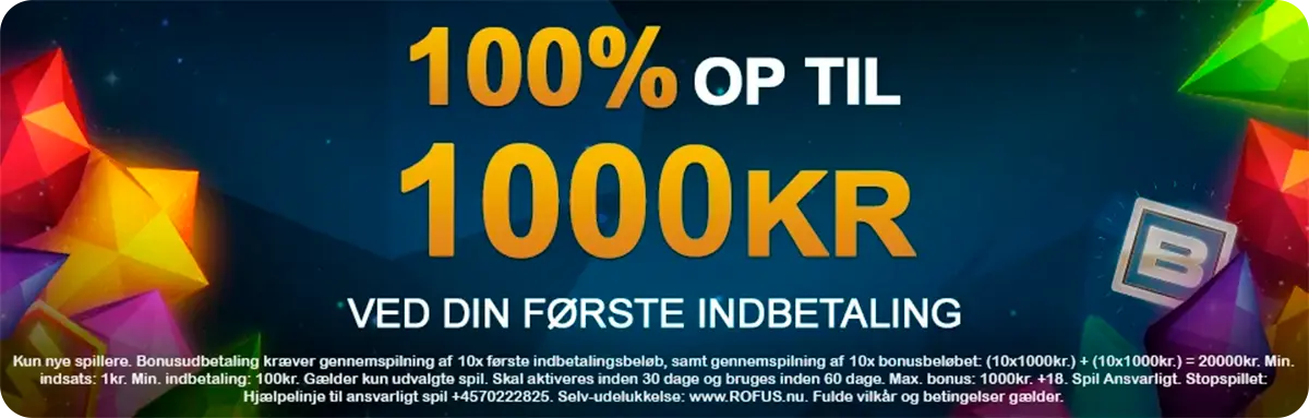VideoSlots indbetalingsbonus