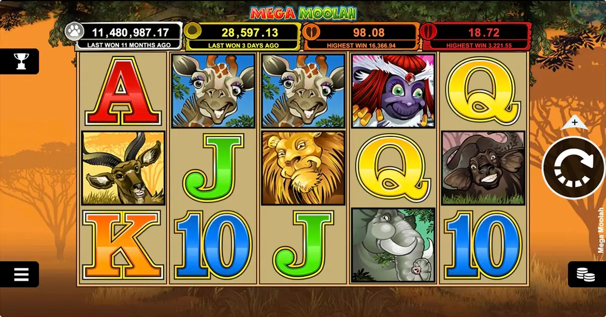 Jackpot slot - Mega Moolah