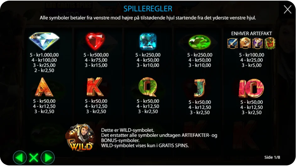Wild-symboler, bonusrunder og Free Spins