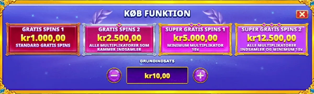 Køb bonusfunktionen