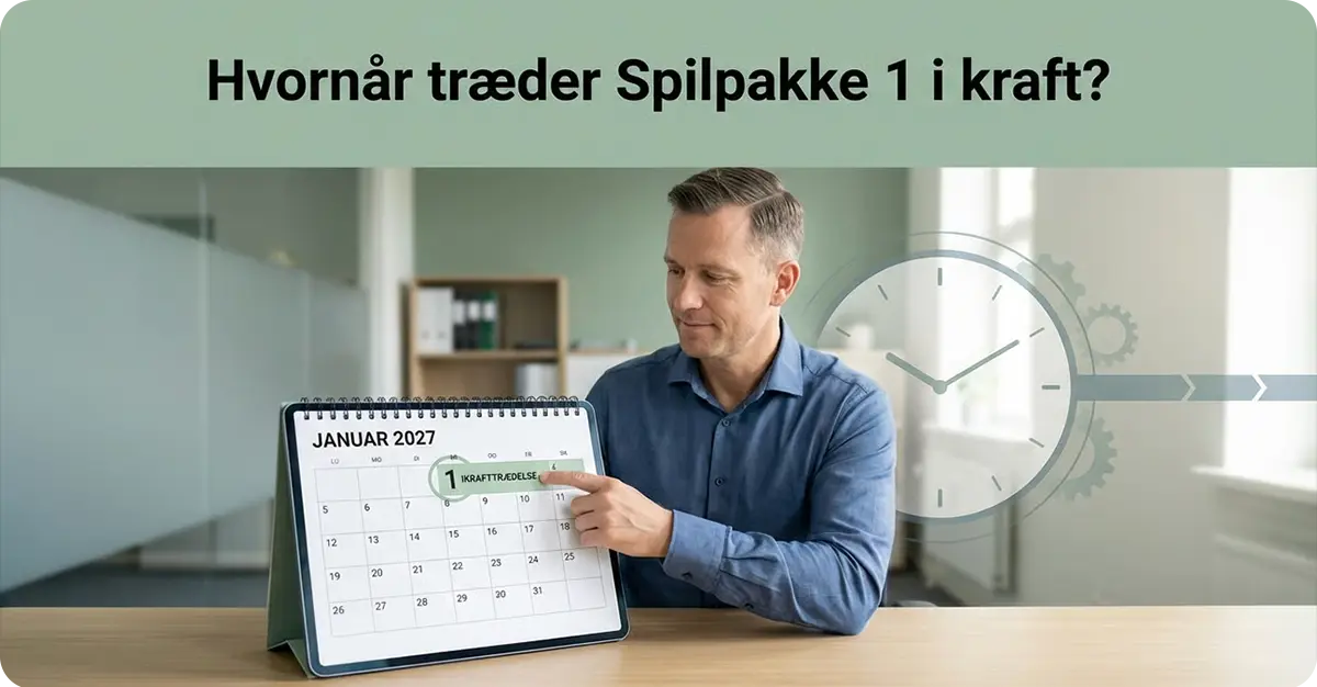 Hvornår træder Spilpakke 1 i kraft?