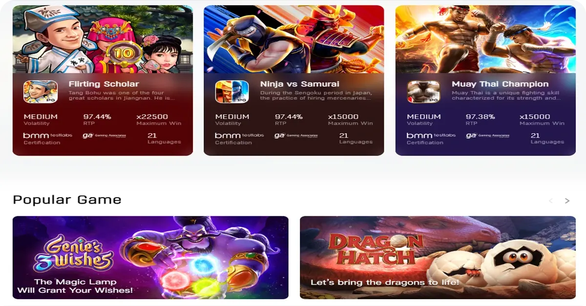 Nøgletal der definerer PG Soft casino oplevelsen