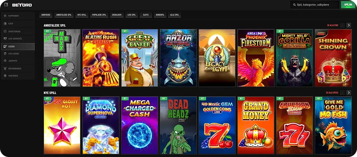 Betoro casino tema, interface, kundeservice og mobil casino oplevelse