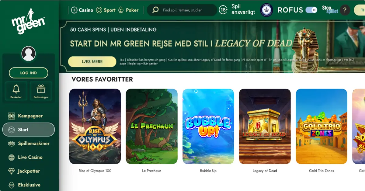 MrGreen dansk licens