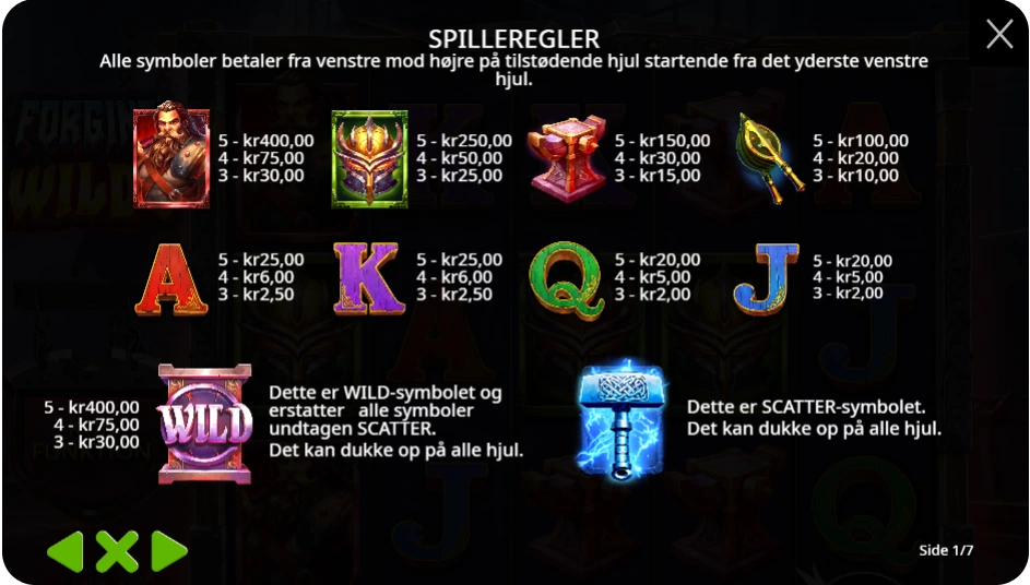 Ekstra funktionen: Wilds, smedebonus og free spins