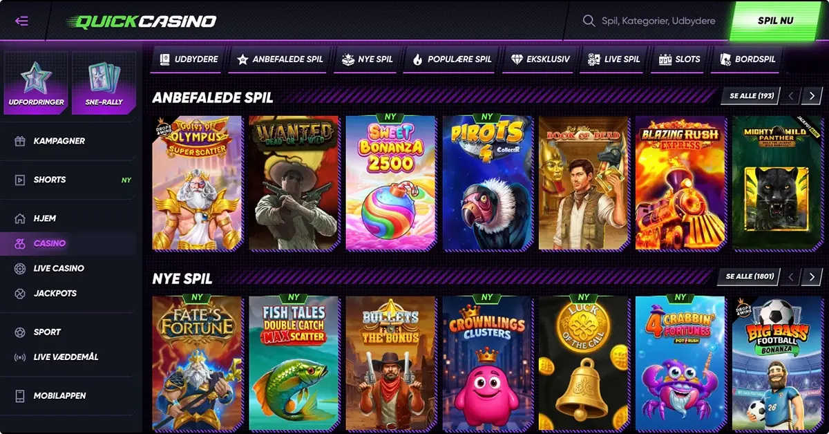 QuickCasino - Nyeste danske online casino