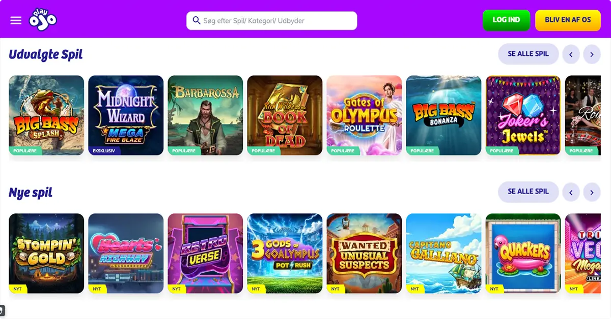 Playojo dansk licens