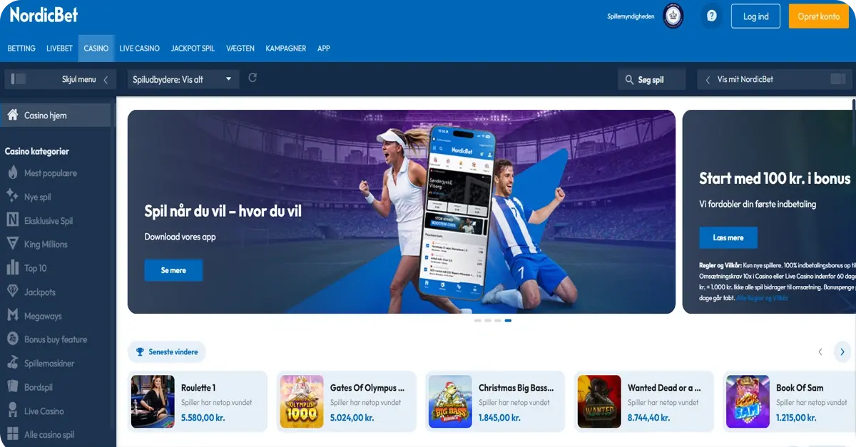 NordicBet casino design