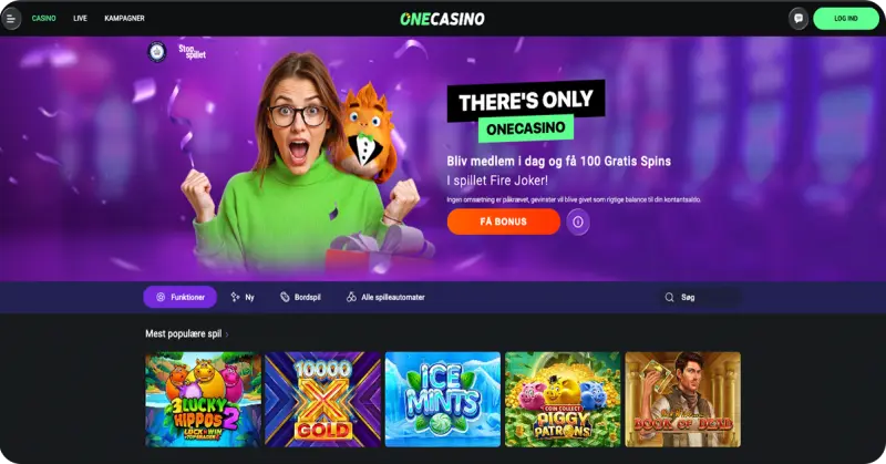 OneCasino — Modtag 100 gratis spins i dag til Fire Joker