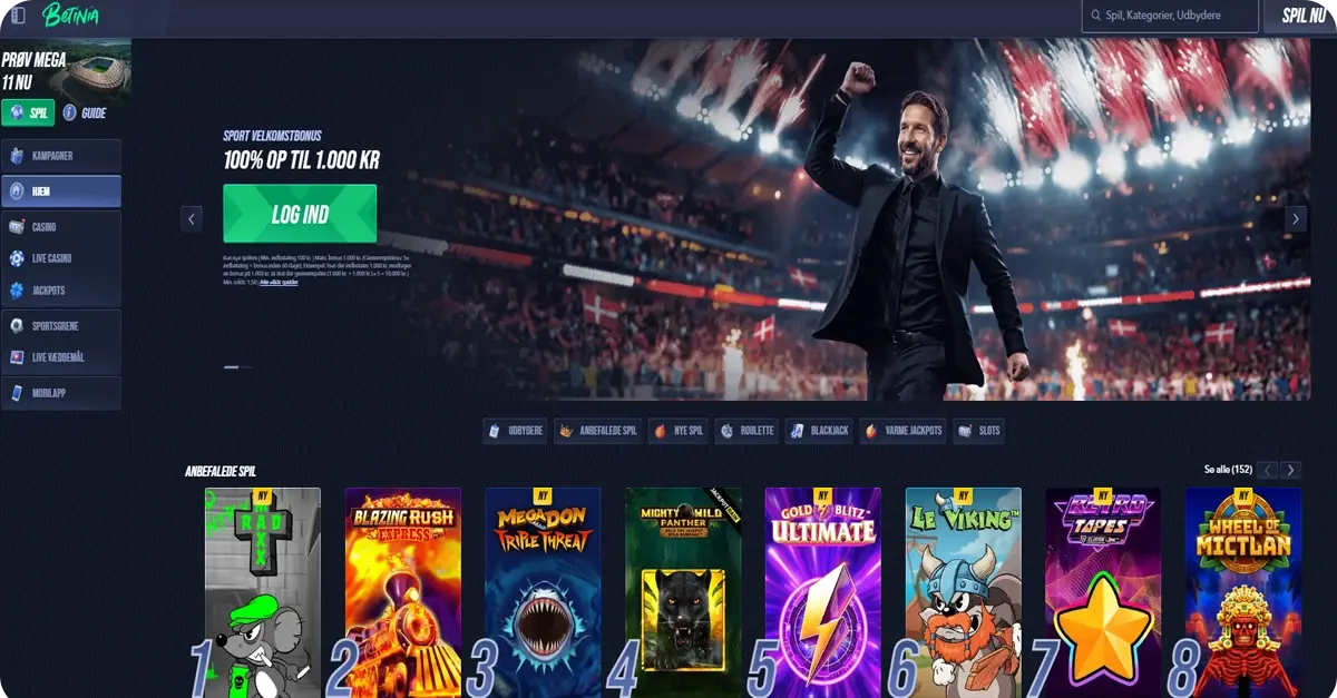 Betinia casino tema