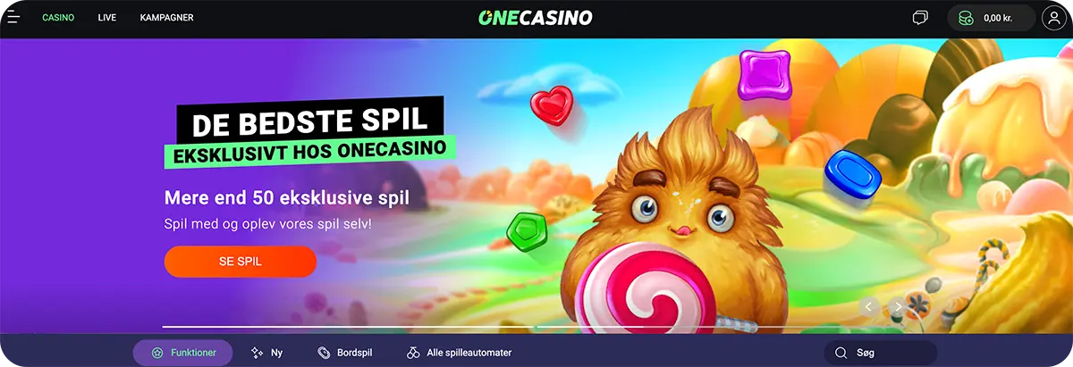 Casinotema og brugeroverflade