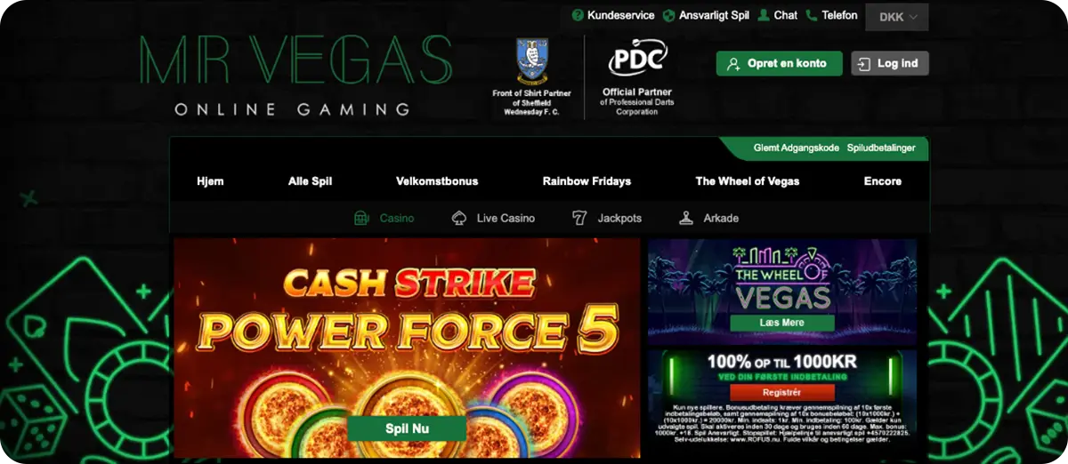 MrVegas — 5 gratis spins om torsdagen