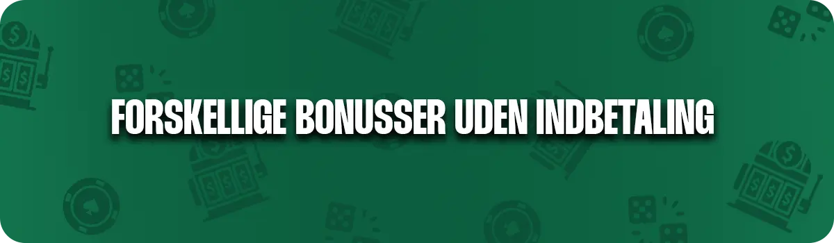 Bliv klog på forskellige typer af casino bonusser uden indbetaling