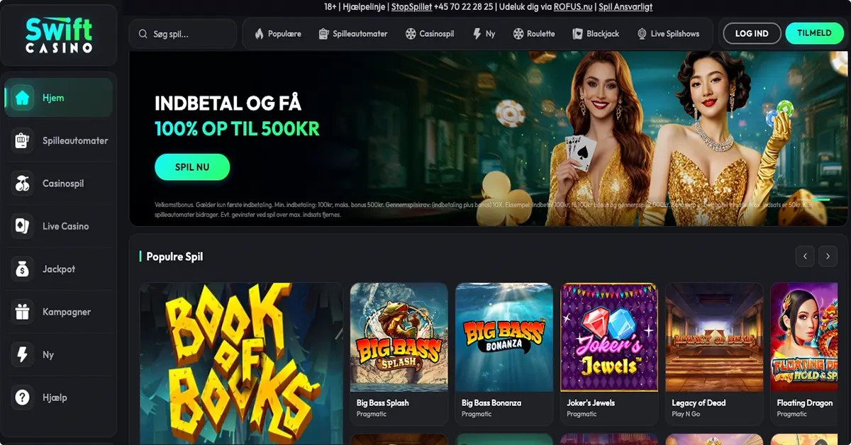 swiftcasino dansk licens