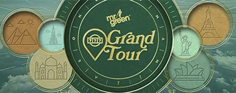 Deltag og få free spins MrGreen Grand Tour!