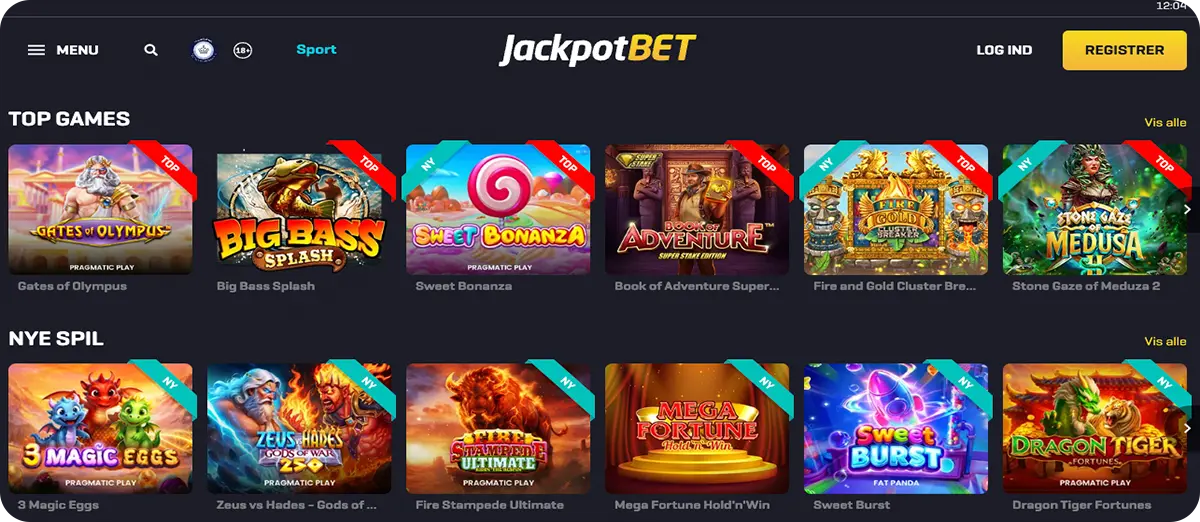 JackpotBet — 7 gratis spins om torsdagen