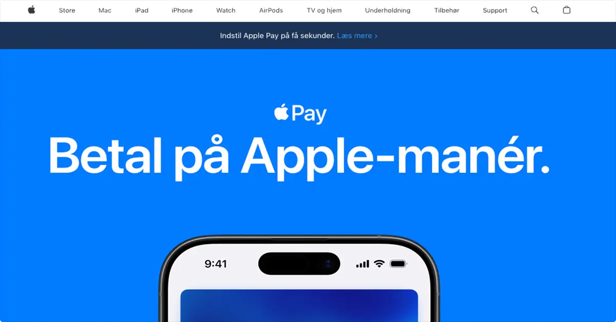 apple pay betalingsmetode