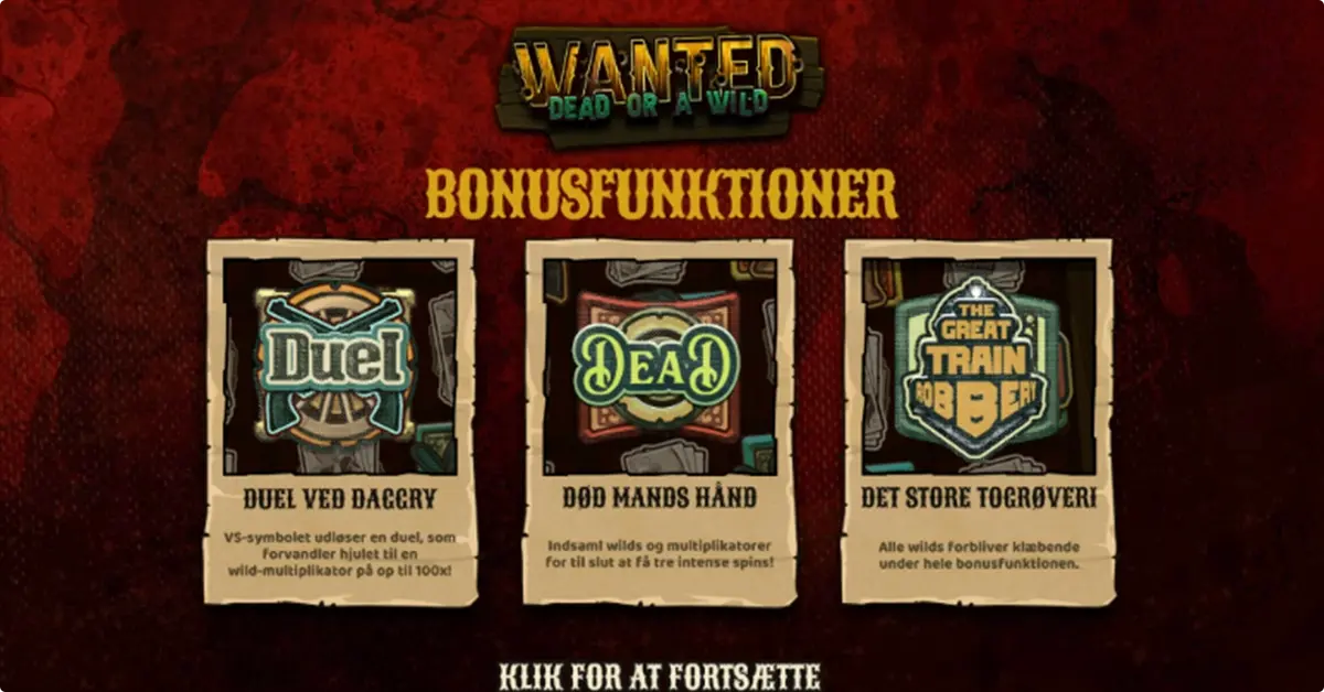 Wanted Dead or a Wild 3 bonusrunder